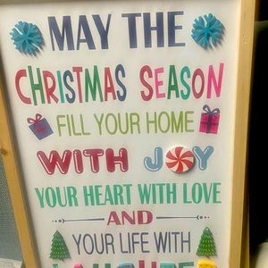 NWT….Christmas sign made by Ashland….very beautiful wall art!!!